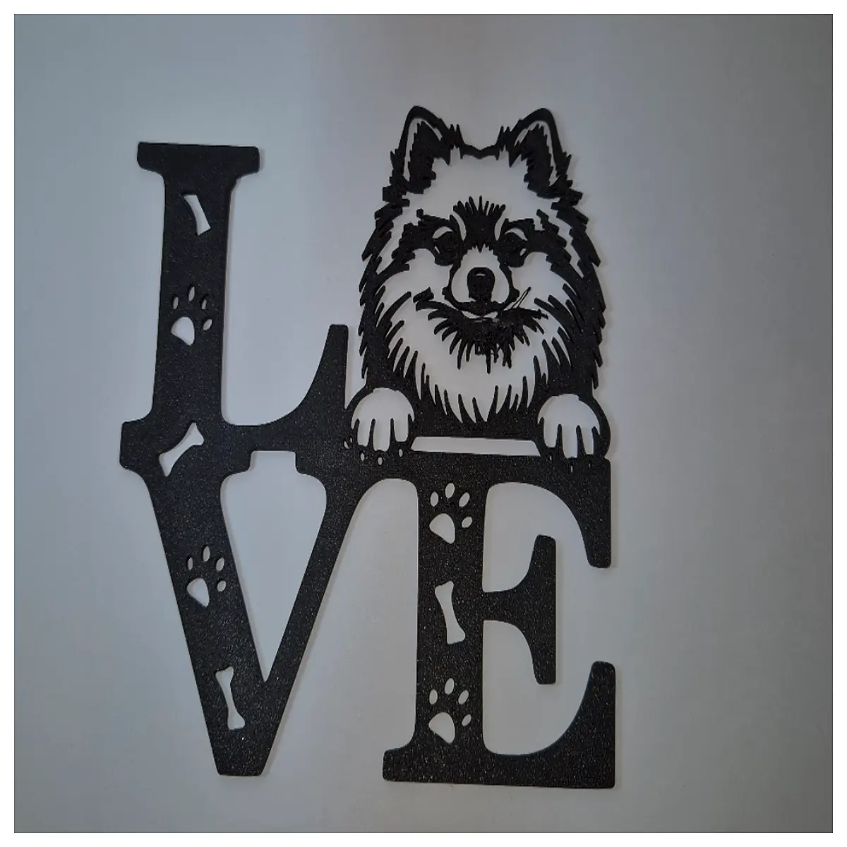 Wall Art Dog Painting Silhouette Pomeranian Fox Dog Print Interior Wall Decor Pet Art Gift