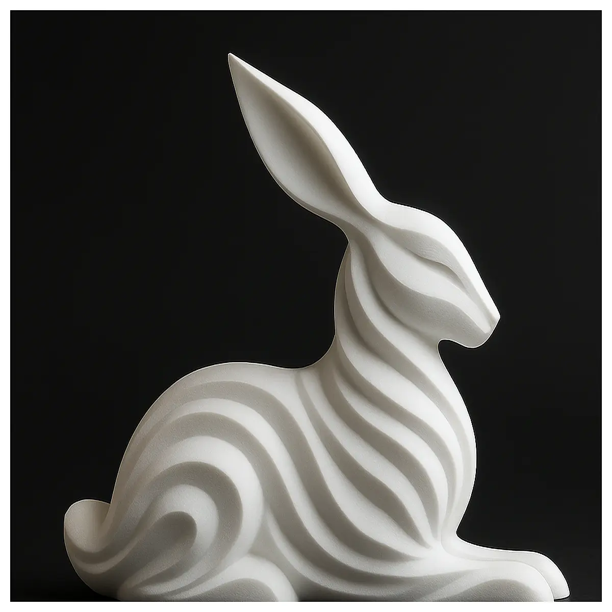 Reclining Rabbit Sculpture Home Decor Art Piece Easter Decoration Rabbit Model Cute Art Figure