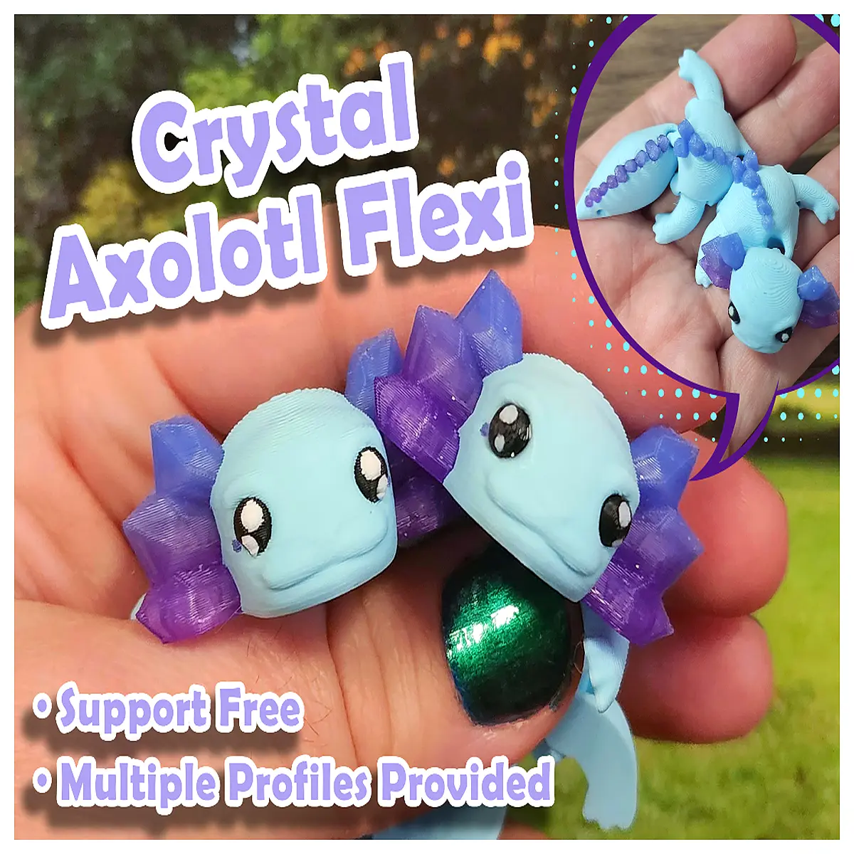 Mobile Joint Crystal Newt Toy Moving Pet Aquarium Decoration Reptile Accessory Hatchling Care