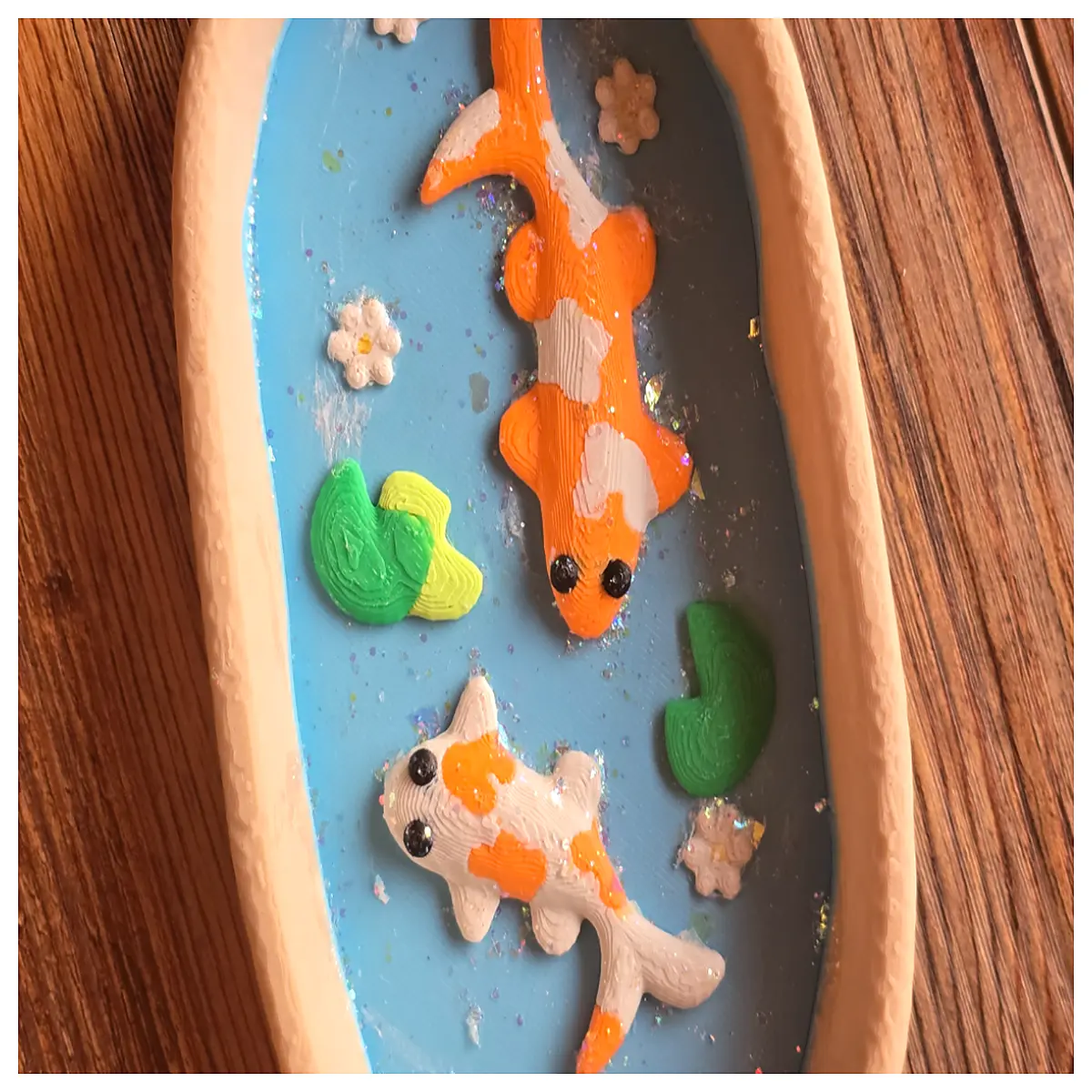 koi fish mini ornament bowl small decorative dish for desk garden fairy garden accessories