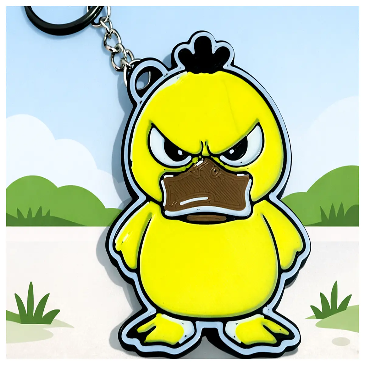 Angry Duck Keychain Anime Collectible Duck Figurine Funny Gag Gift Anime Gift Duck Souvenir