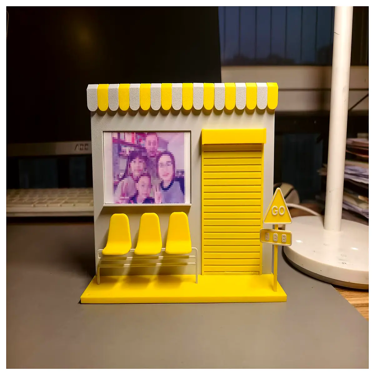 Miniature Scene Photo Frame Diorama Desk Decoration Small Figurine Photo Backdrop Miniature Scene Props