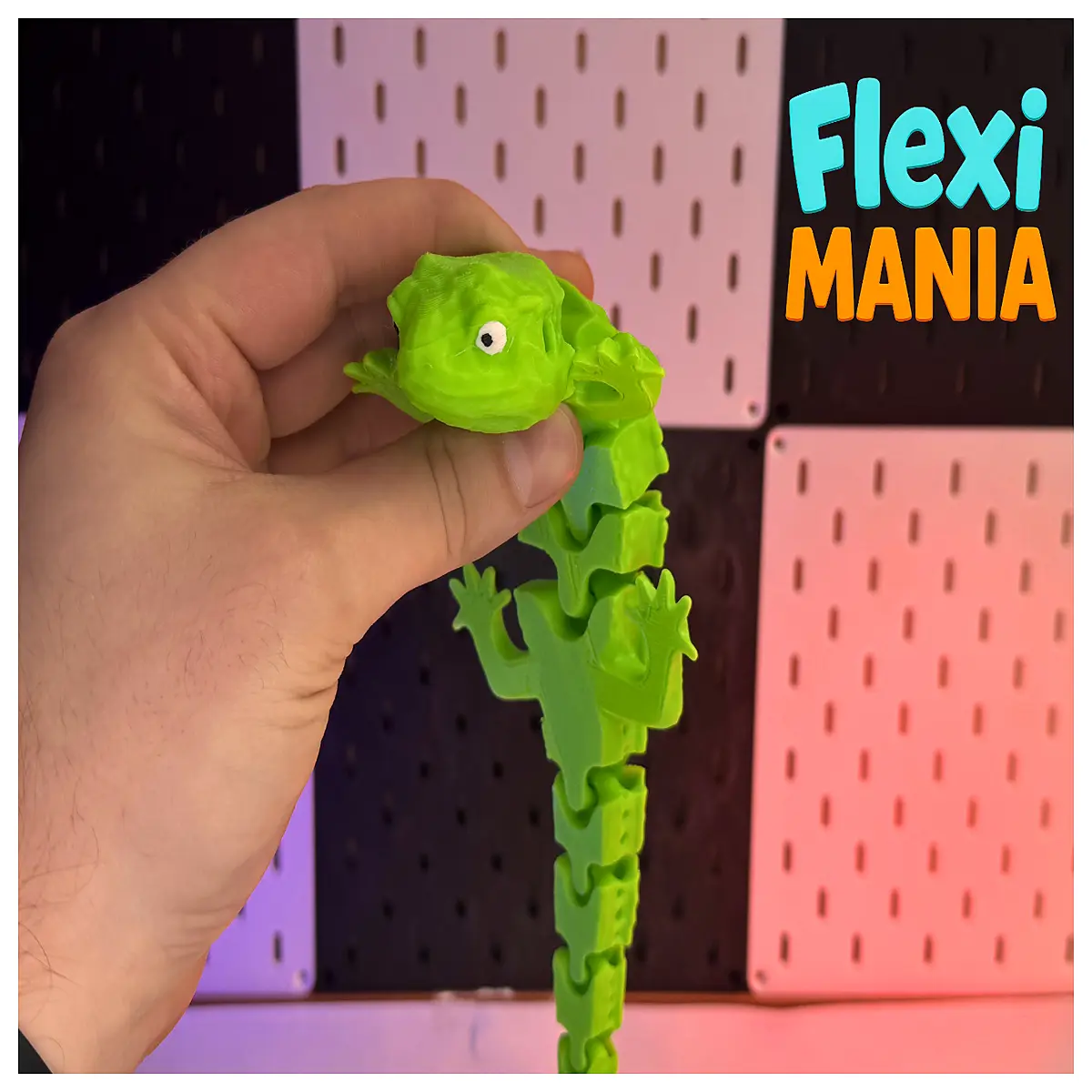 Printable Animated Lizard Model Flexible Joints No Support Needed Realistic Toy Collectible Desktop Decoration 3D Printed Lizard