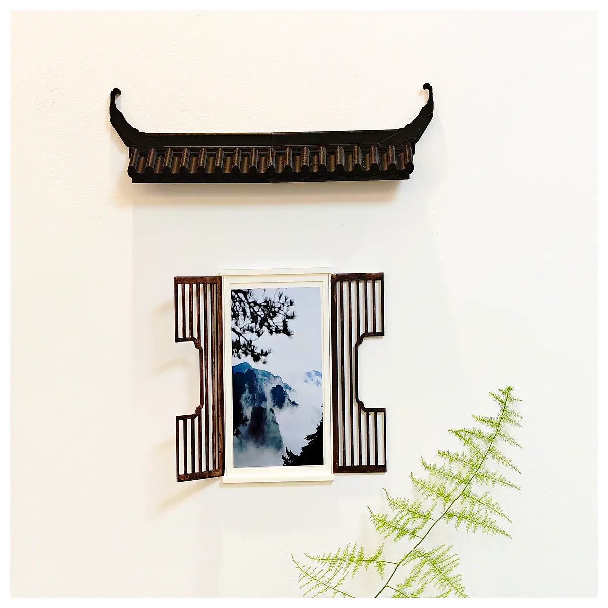 jiangnan spring vintage wooden photo frame wall art rustic landscape picture holder for home decor