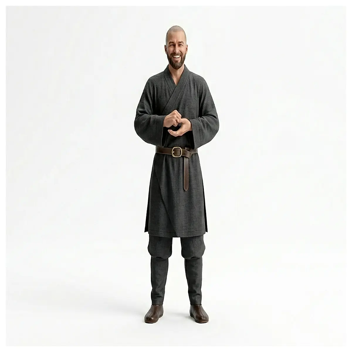 Male Monk Robes Buddhist Attire Meditation Garments Zen Monk Outfit Traditional Male Clerics