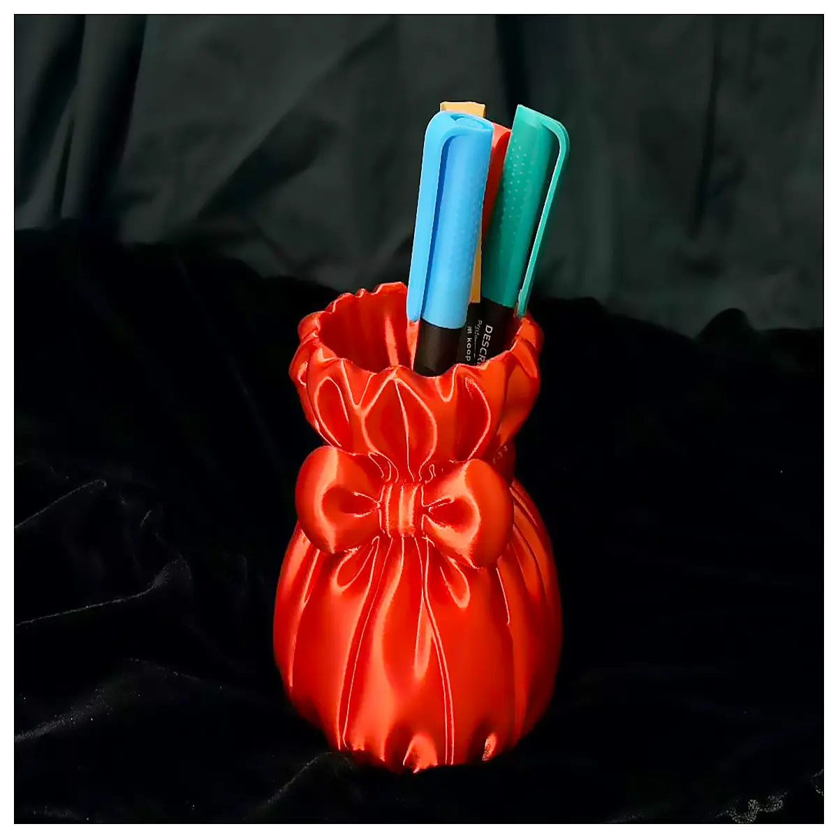 Silk Makeup Brush Holder Brush Organizer Cosmetic Storage Silk Bristles Soft Elegant