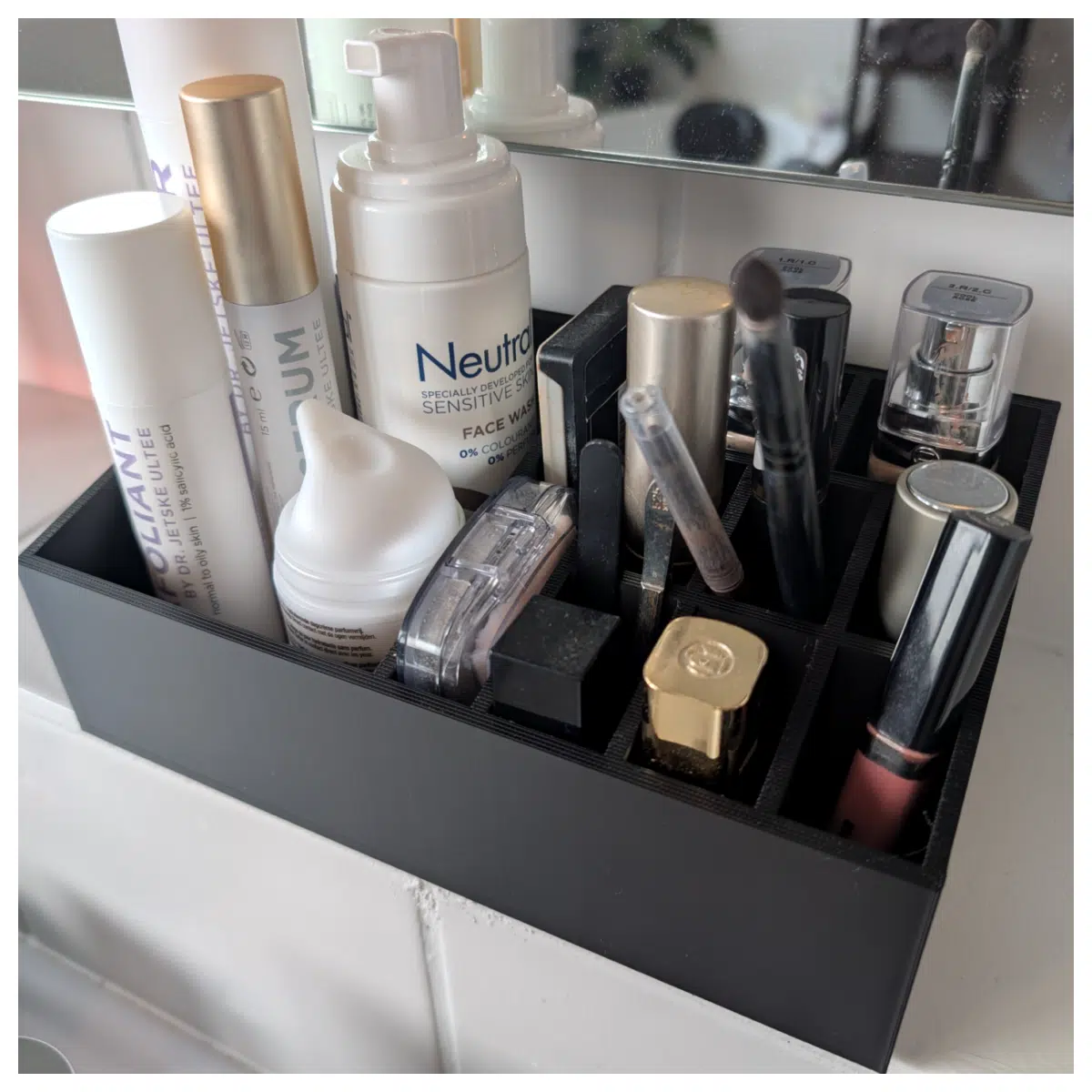 Makeup Organizer Box Multi Function Storage Container Desktop Storage Box Bathroom Shelf Cosmetic Organizer Small Item Storage Practical Storage Solut