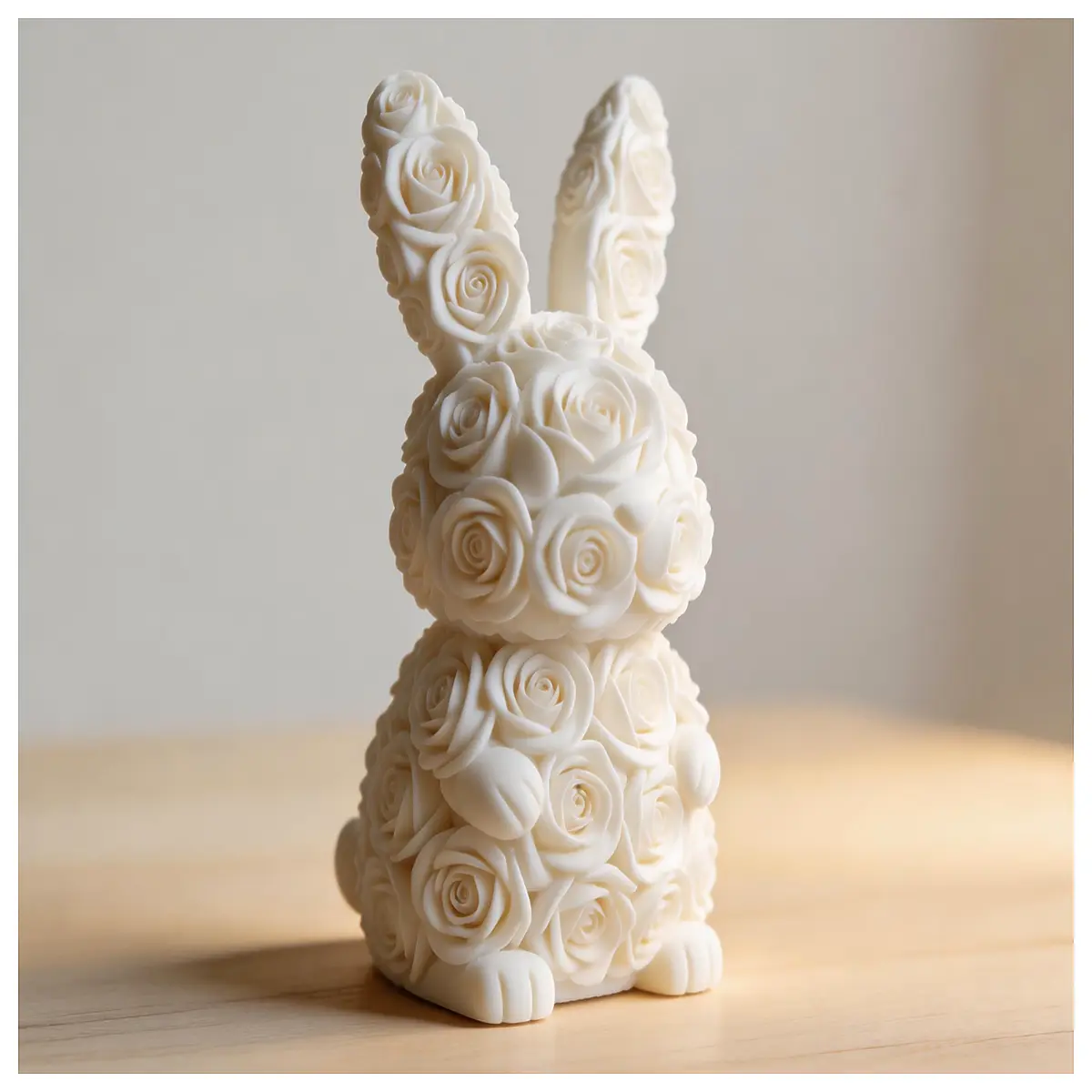 Rose Rabbit Ornament Artificial Flower Pot Decoration Creative Home Accent Flower Gift Girlfriend Best Friend Present Floral Decor