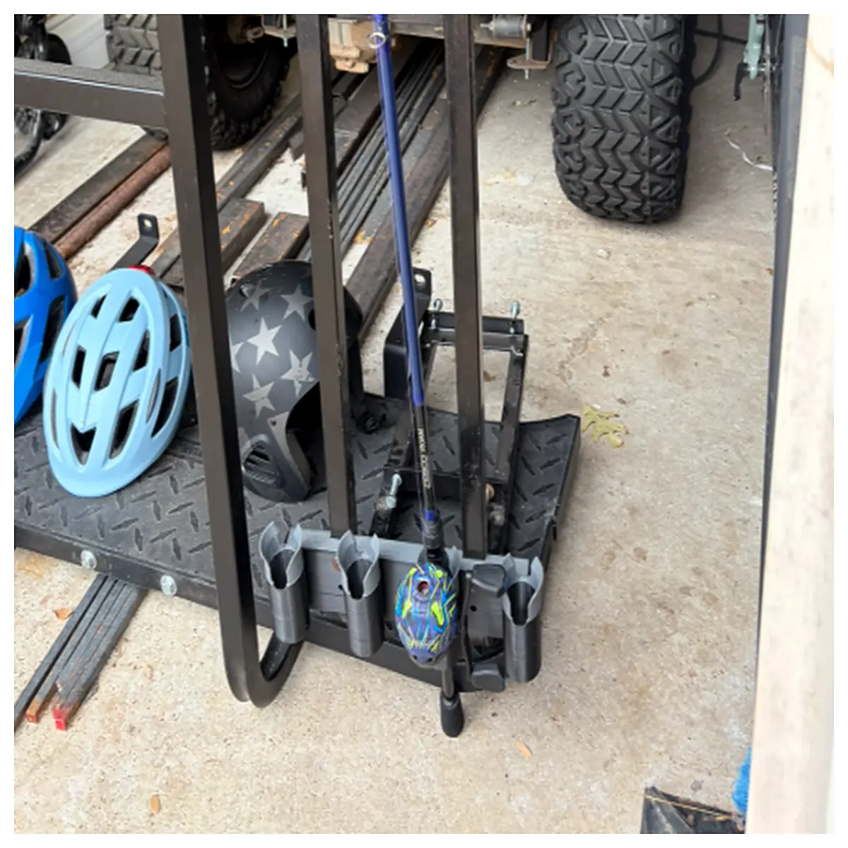 Cart Rod Holder Accessory Narrow Pole Mount Fishing Rod Support Cart Accessory Sports Equipment Holder