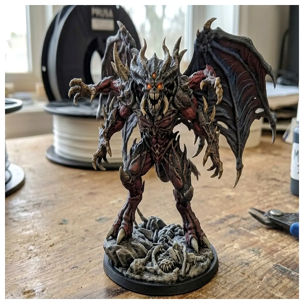 Micro Model Abyss Demon Hell Lord Toy Model Collection Figure Desk Decoration Demon Model