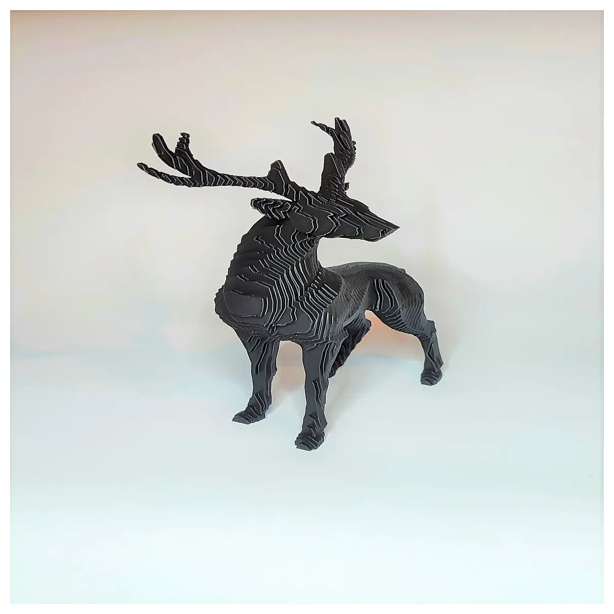 Decorative Deer Sculpture Modern Tiered Statue Home Decor Indoor Outdoor Garden Art Sculptures Deer Ornament