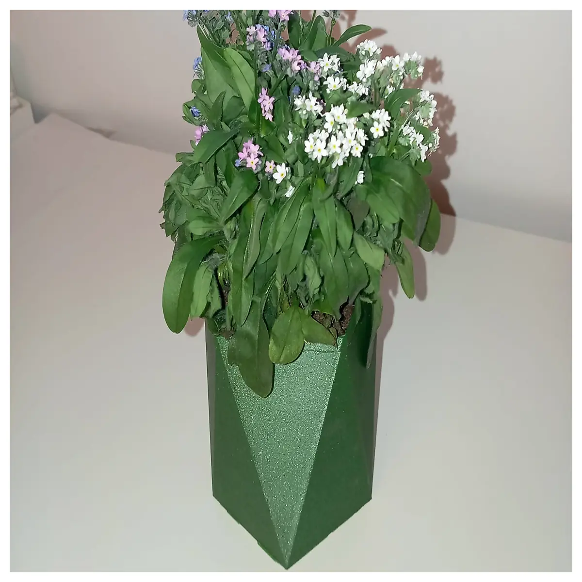 modern geometric planter with drainage holes for succulents cactus indoor outdoor patio decor