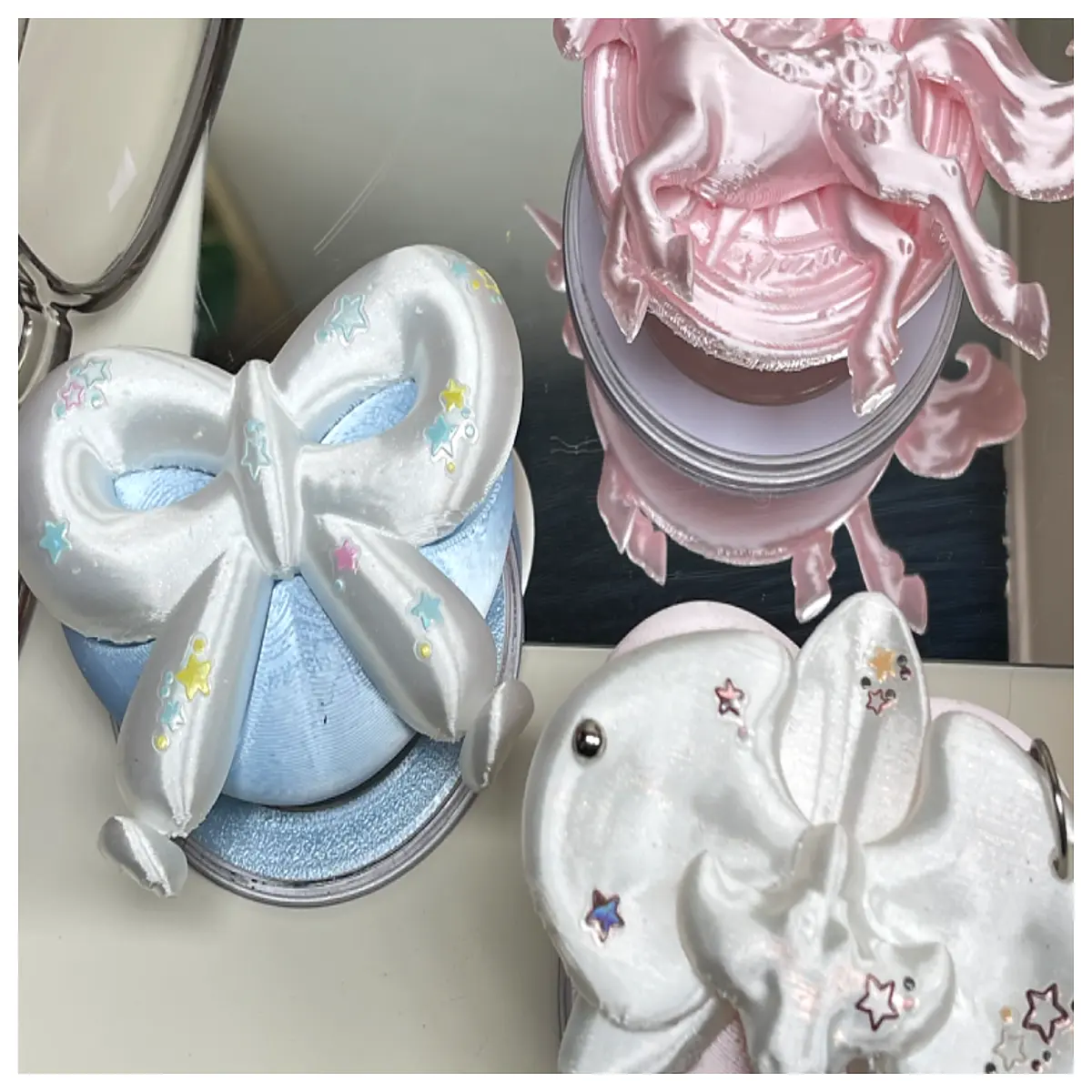 Puffy Phone Stand Balloon Magnetic Clip Holder Mobile Phone Stand Balloon Holder Phone Accessory Cute Design