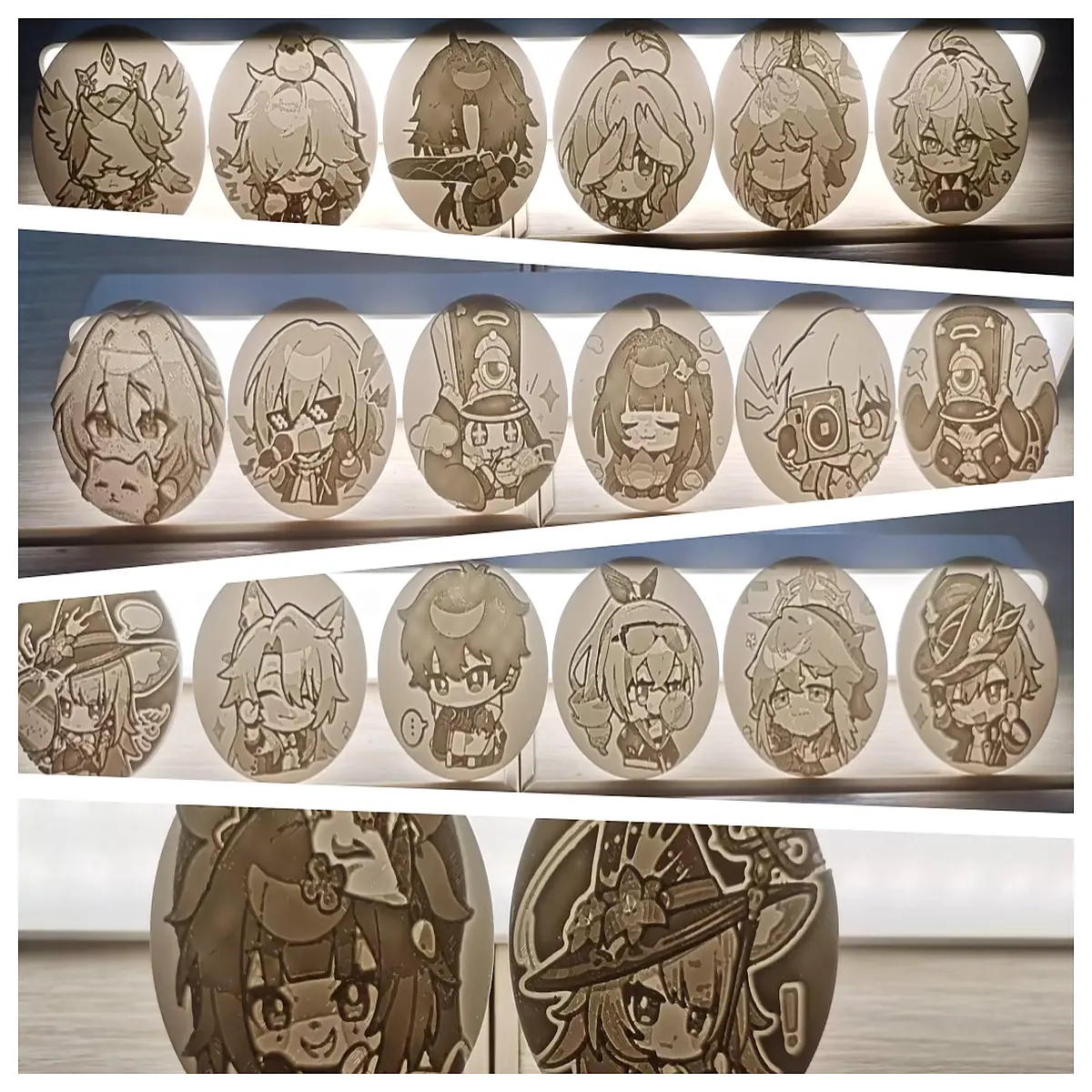 Star Rail 20pc Luminescent Relief Collection Character Model Set Collectible Toys Anime Figures Display Piece Desk Decoration