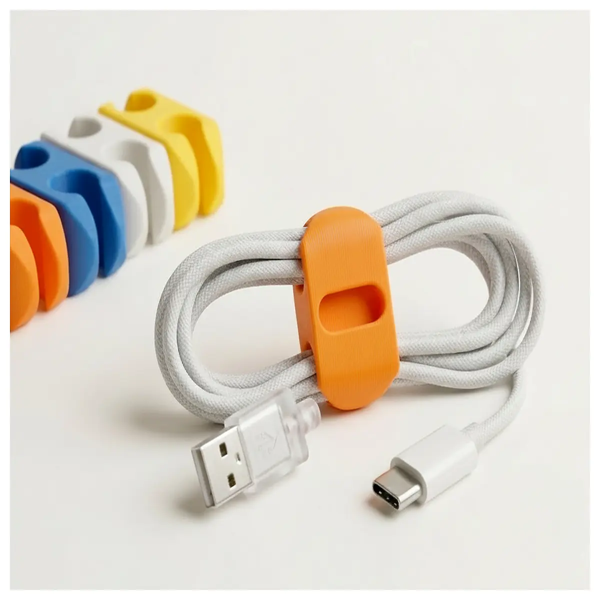 LINKA Cable Organizer Cord Wraps 4g Lightweight Portable PC Computer Office Desktop Cable Management Ties Securing Clips