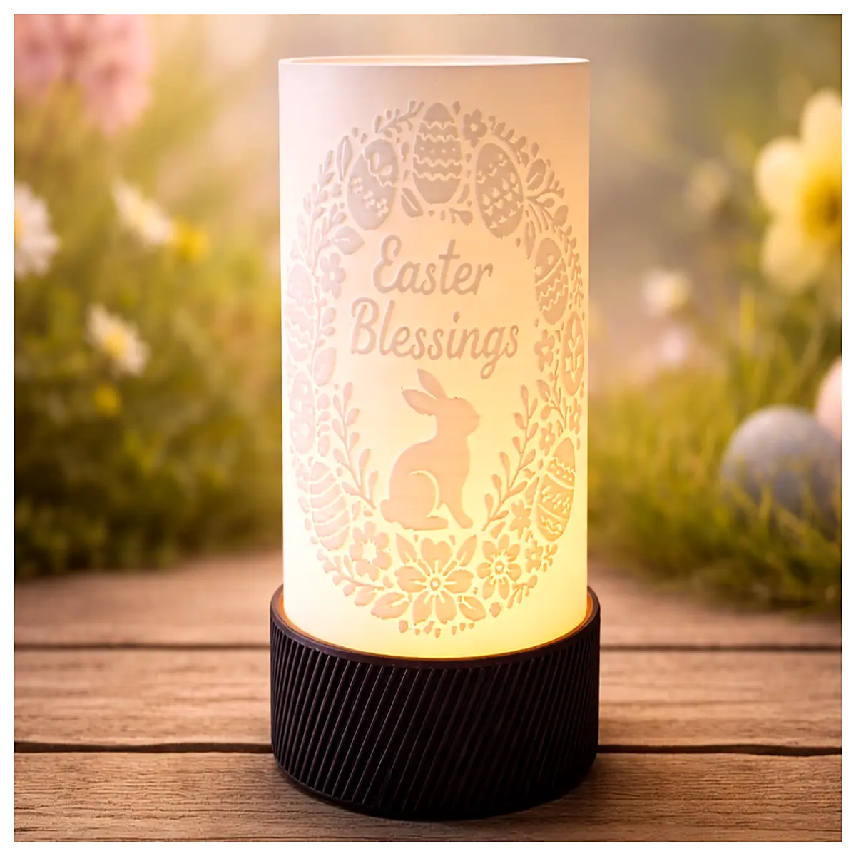 easter candle holder home decor festive table centerpiece spring holiday party supplies bright cheerful ambiance lighting