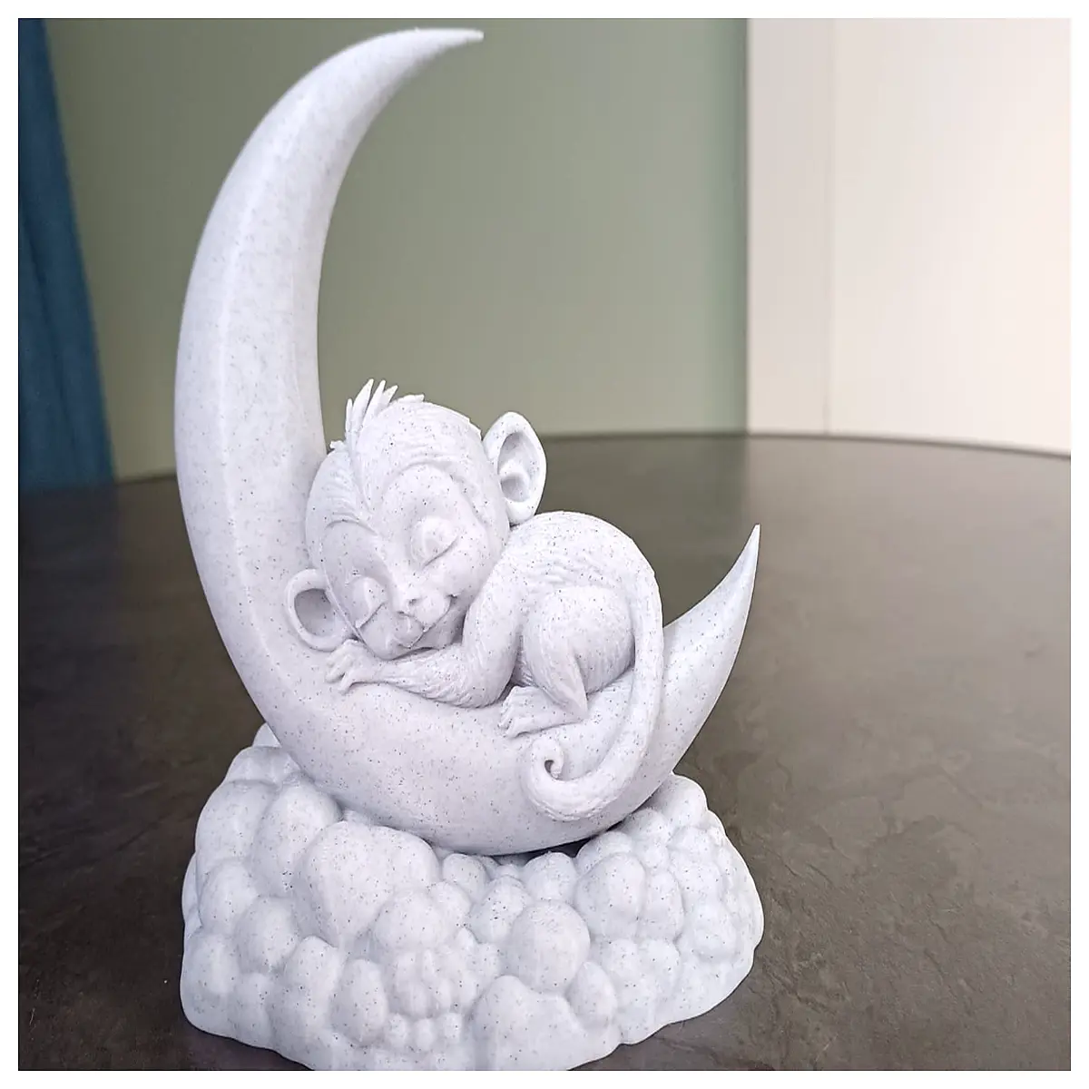 Moon Monkey Plush Toy Baby Sleep Soother Lunar Theme Calming Night Feed Baby Gift Safe Sleep