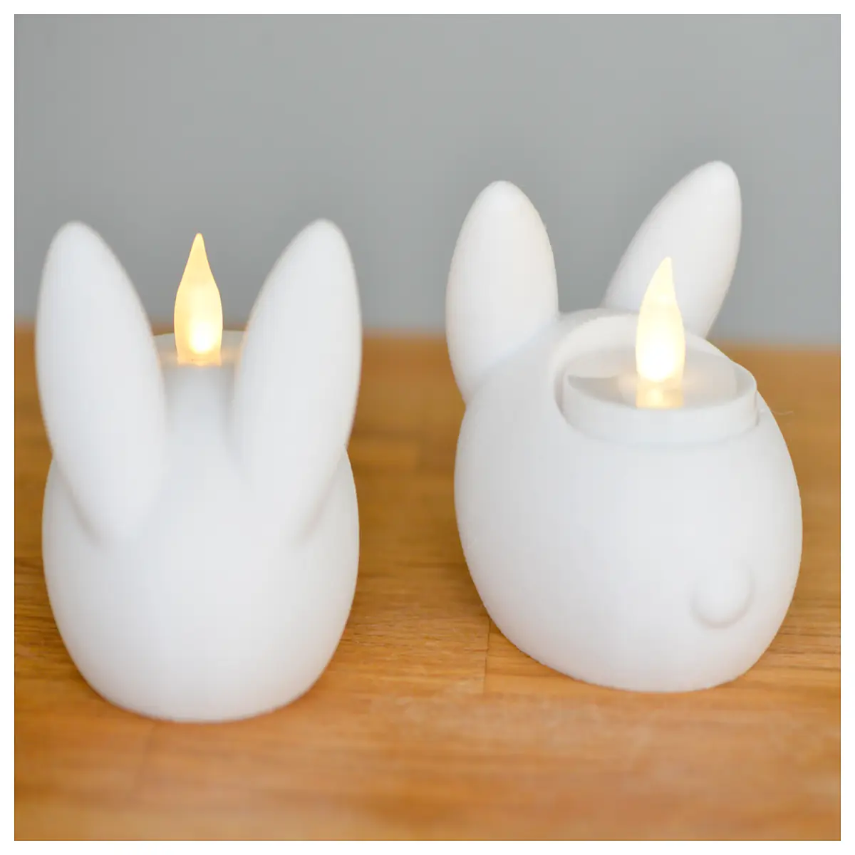 Cute Rabbit Tea Holder Easter Decoration Rabbit Figurine Festive Gift Creative Home Decor