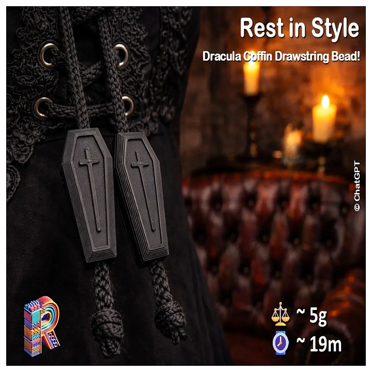 An Gothic Drape Pull Black Cemetery Decoration Skeleton Theme Grave Accessories Funeral Supplies