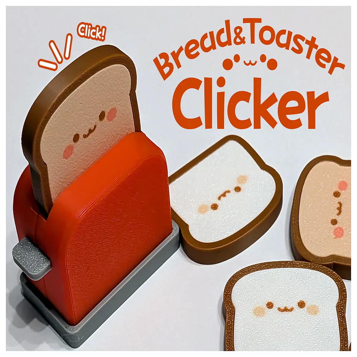 Toast Press Toy Stress Relief Puzzle Fun Cute Bread Maker Toy Gift Anxiety Relief Sensory Play