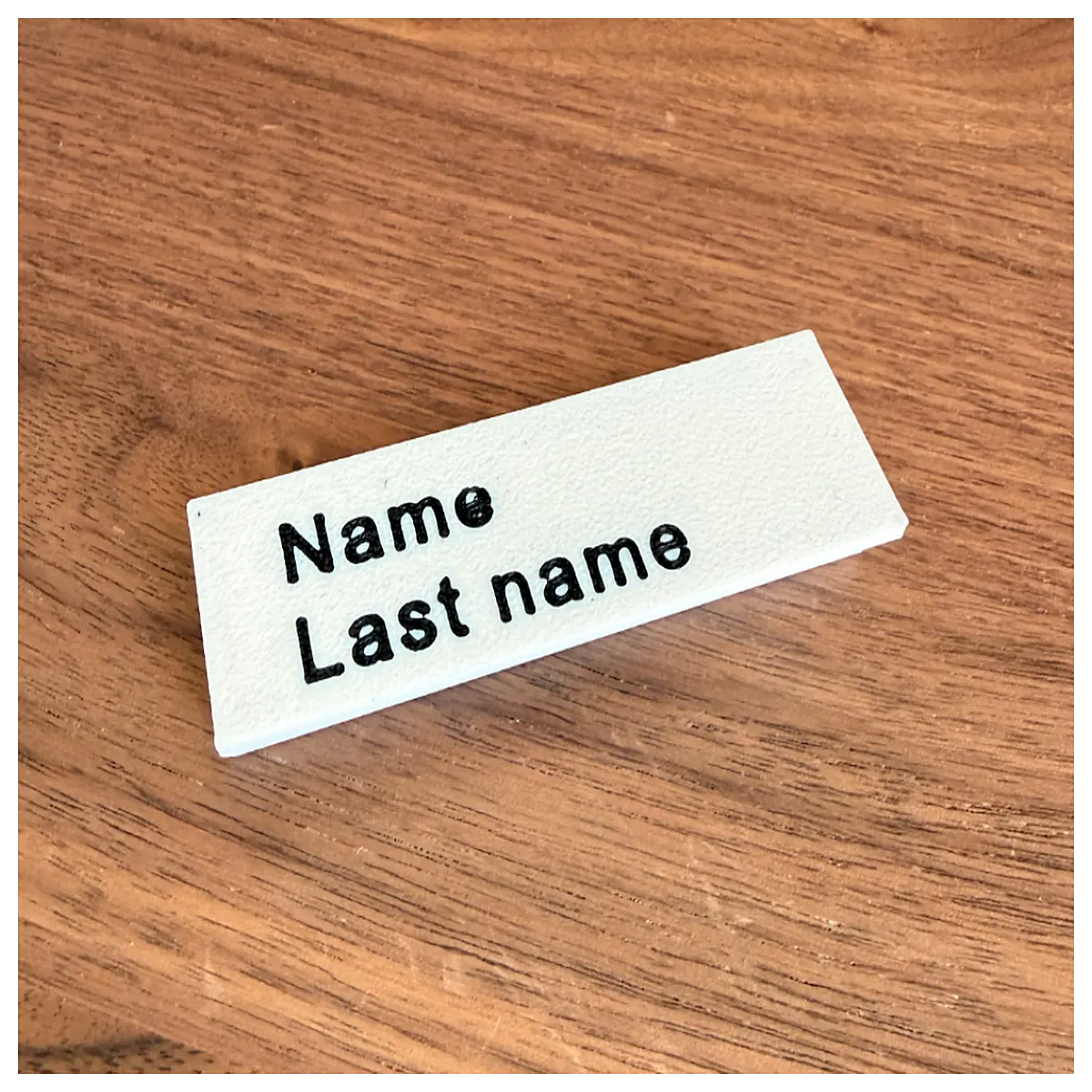 swiss style mailbox name plate 80x25mm with huber design metal address plaque