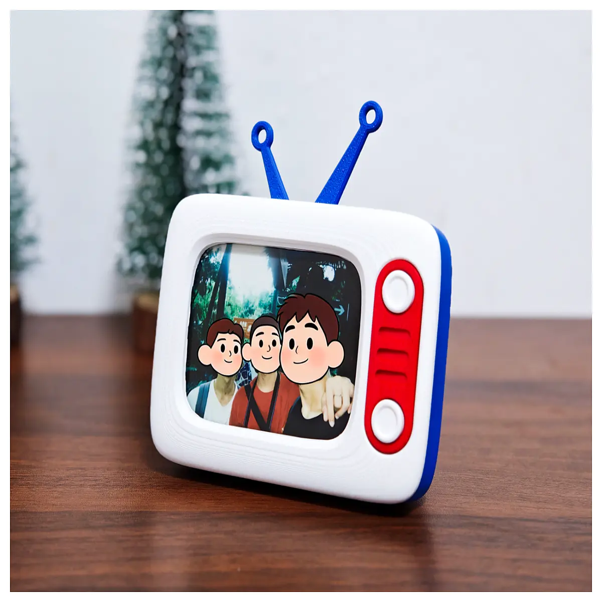Mini TV Photo Frame Portable Photo Display Case Digital Photo Frame Keepsake Memory Gift Creative Decoration Multi Function