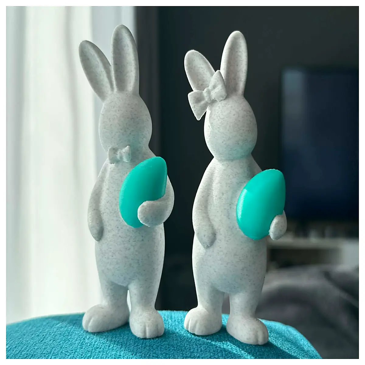 Minimalist Resurrection Easter Bunny Pair Decoration Easter Decor Festive Ornament Rabbit Toy Creative Gift