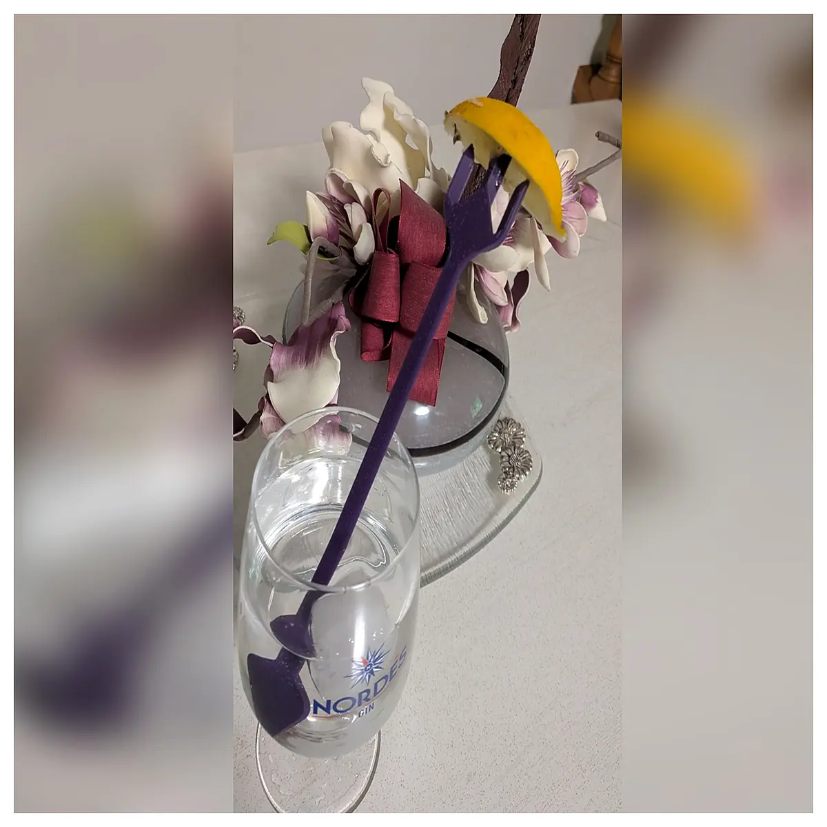 abyss monarch bar spoon long handled cocktail mixing tool for dark themed drinks