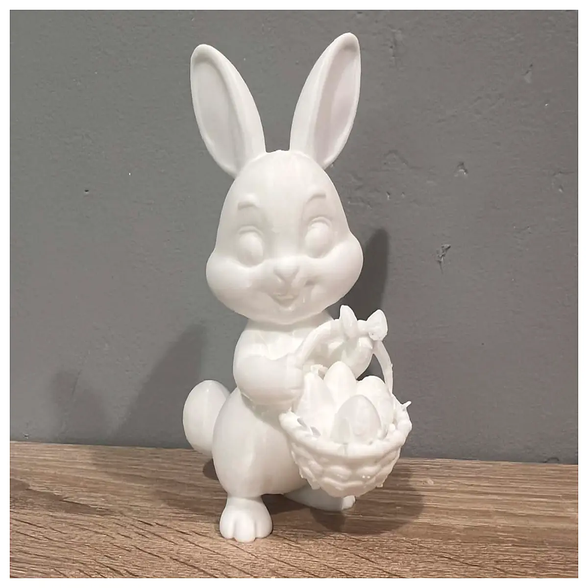 Decorative Easter Bunny Figurine Easter Decoration Holiday Ornament Festive Display Piece Creative Gift Idea