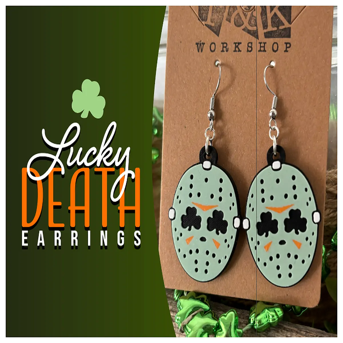 Lucky Death Earrings Women s Black Cross Stud Earrings Gothic Death Angel Jewelry Black Dangles Trendy Fashion
