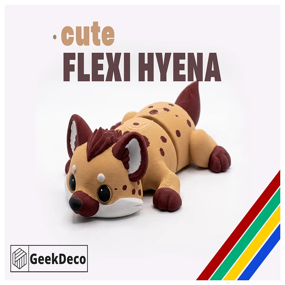 Moving Joint Hyena Toy Realistic Animal Model Pet Toy Interactive Plush Simulation Animal Accessory