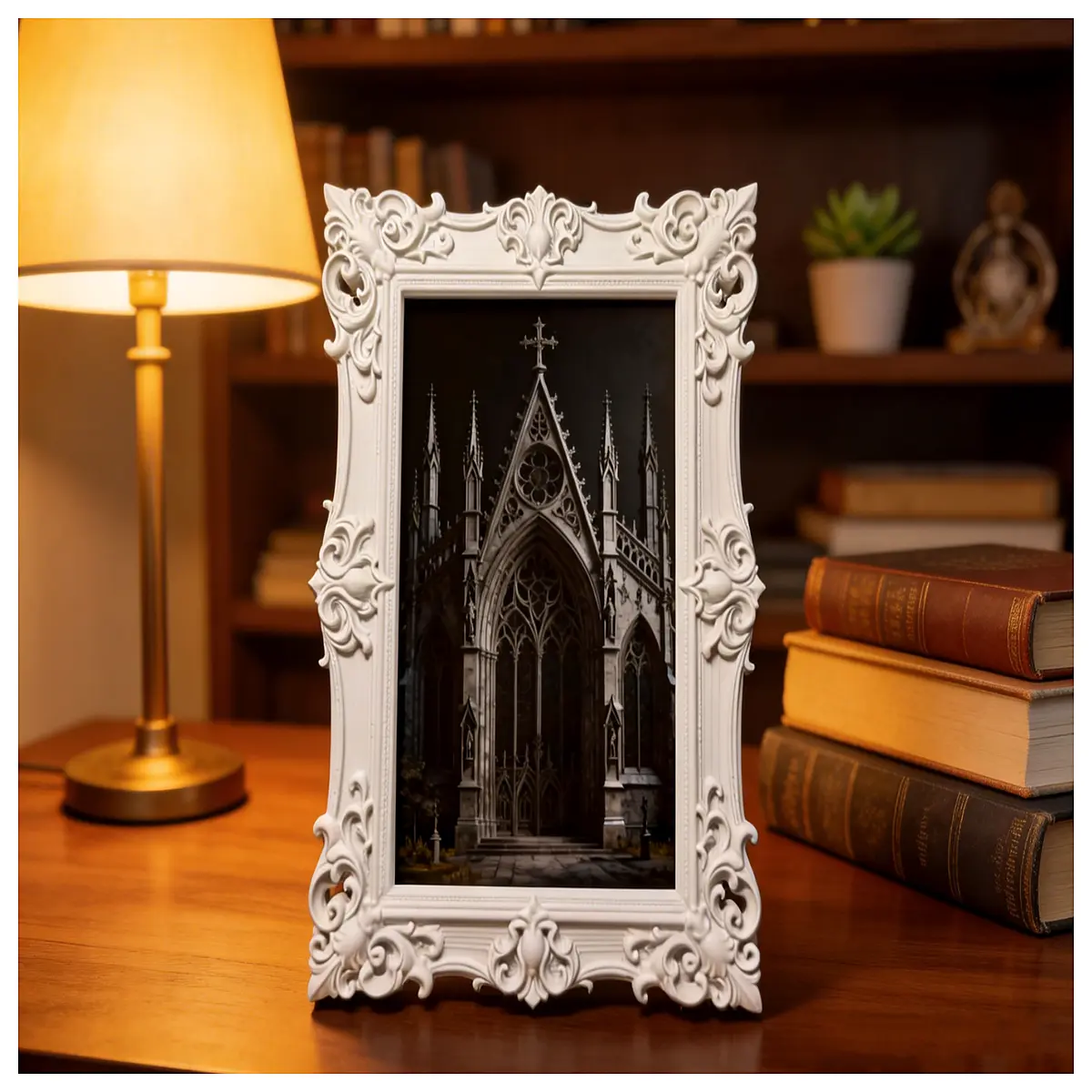 Victorian Gothic Photo Frame Wedding Decor Memorial Keepsake Bridal Photo Booth Frame Cherished Memories