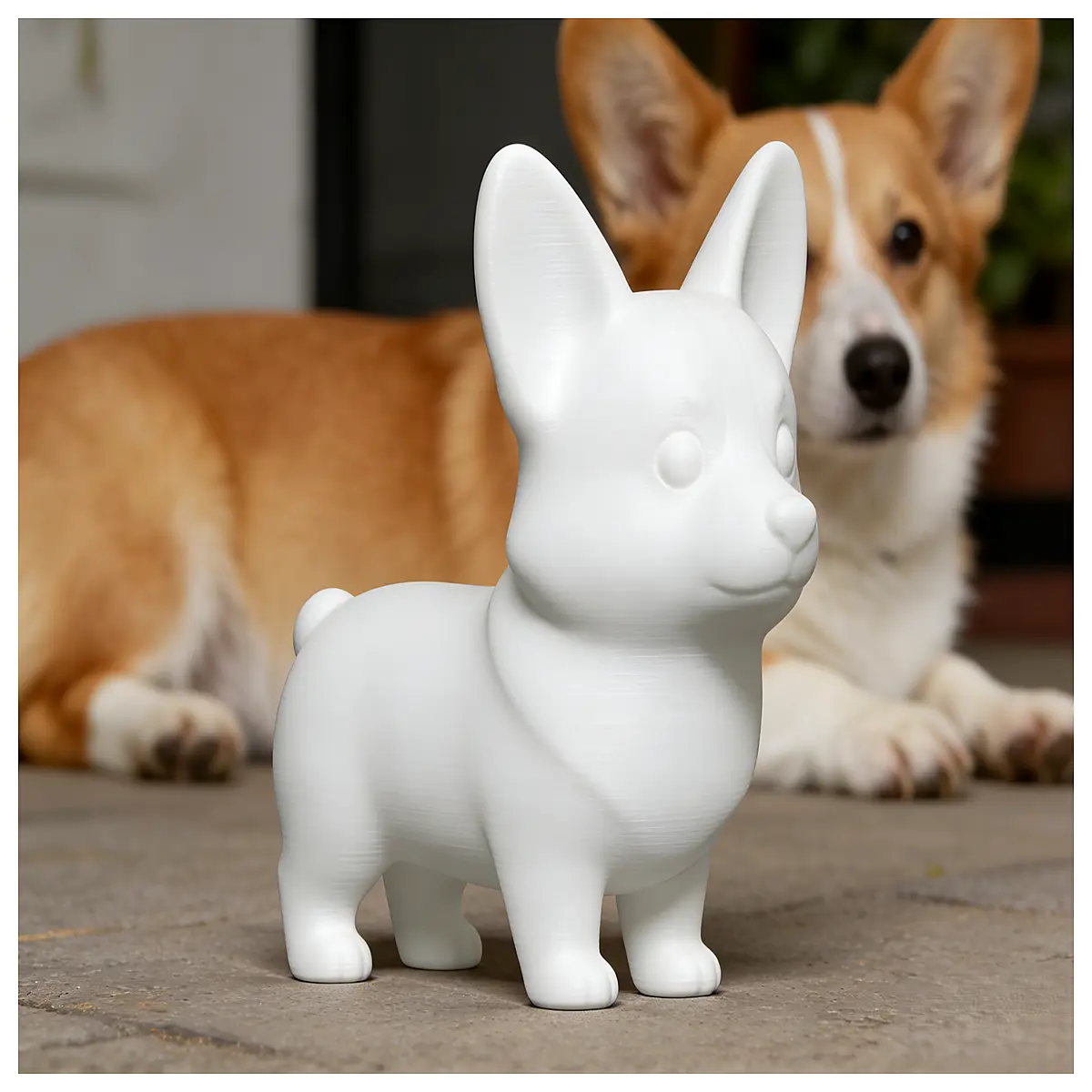 Adorable Corgi Dog Figurine Pet Model Decoration Small Dog Toy Friends Corgi Display