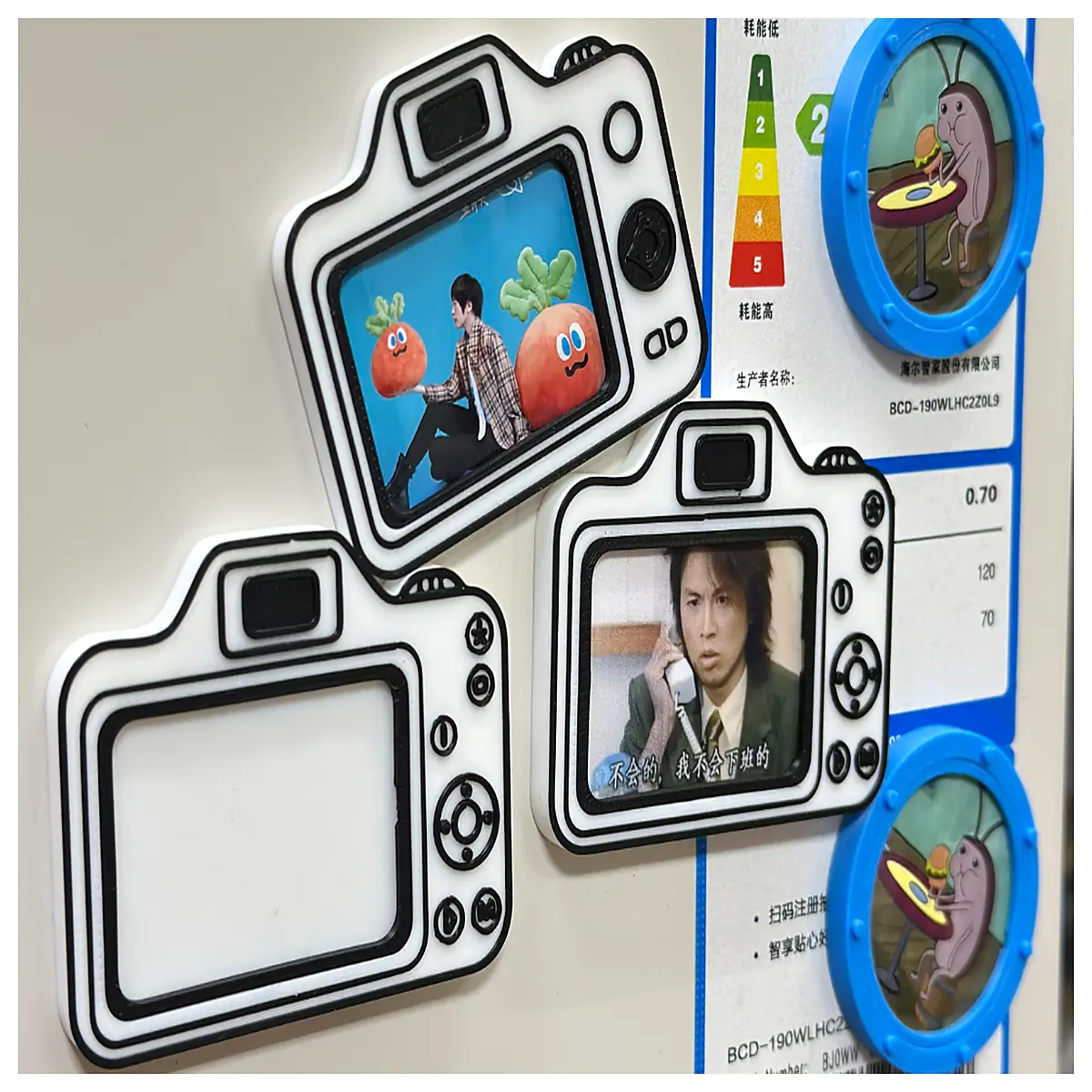 Camera Stickers Keychain Photo Frame Model R50 Photography Decor Creative Gift Camera Accessories Photography Enthusiast