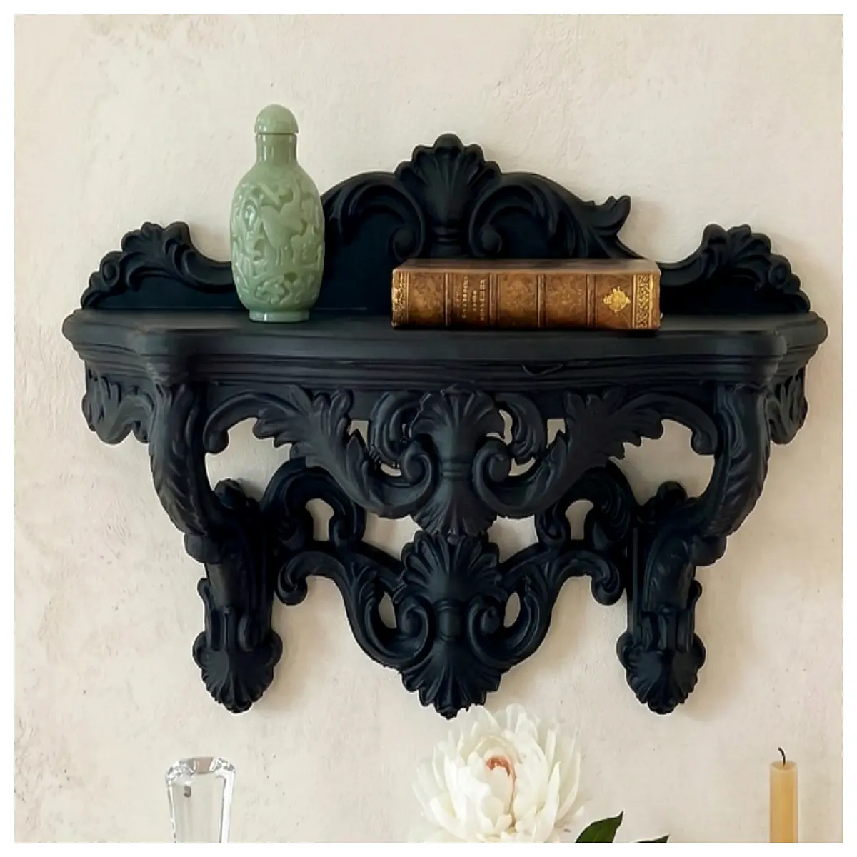 Baroque Style Wall Shelves Arch Hanging Display Stand Decorative Shelf Art Display Classic Home Decor