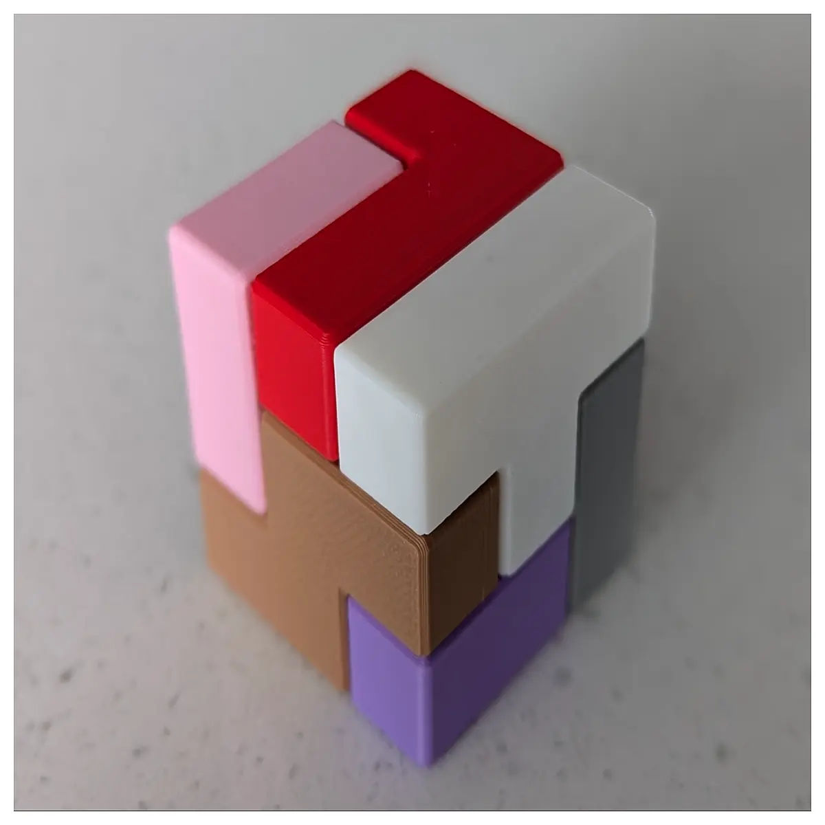 Six Piece Puzzle Cube Child s Brain Teaser Shape Sorting Learning Toy Educational Games for Toddlers