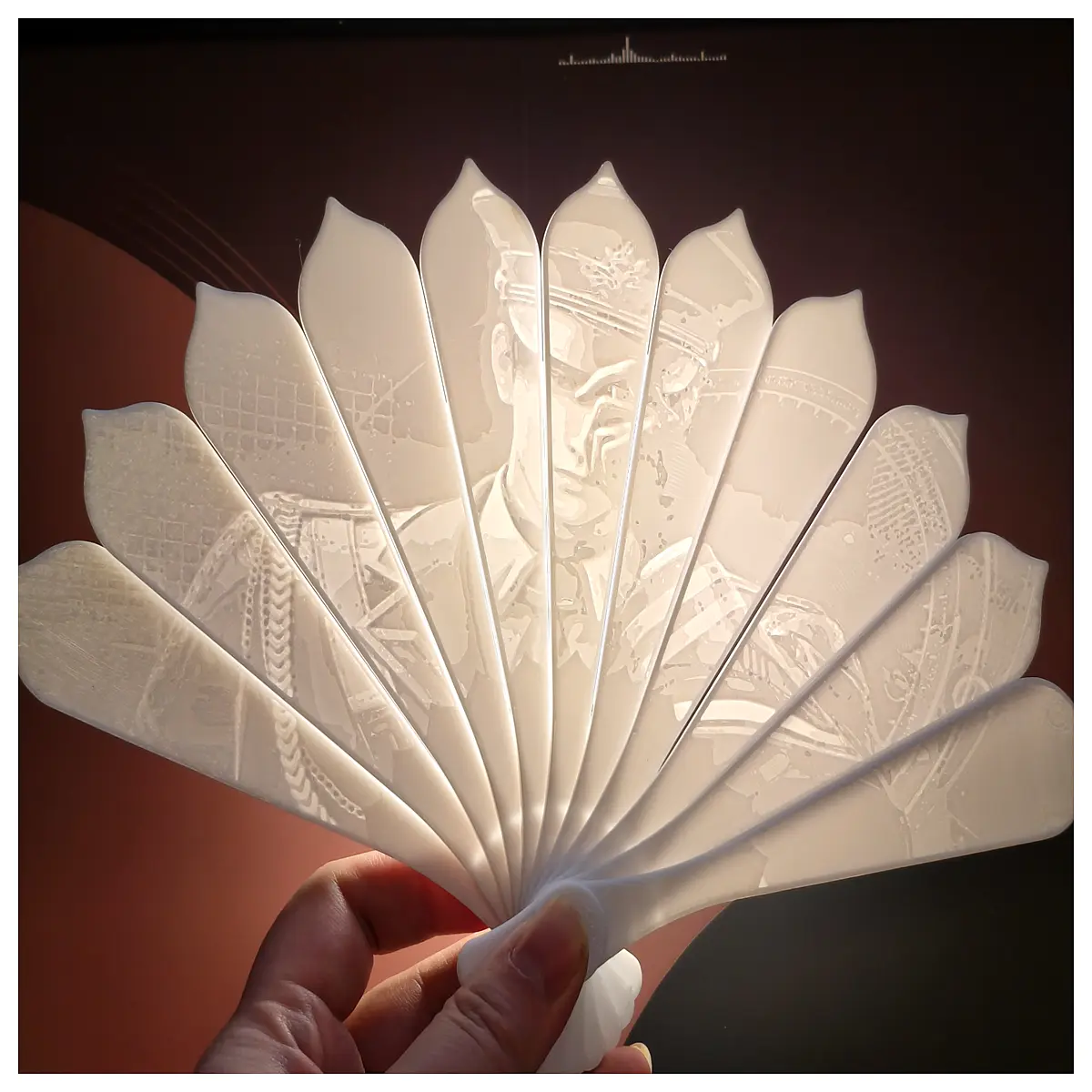 Summer Sun Shade Folding Carved Relief Translucent Sun Umbrella Outdoor Leisure Party Decoration Art Gift