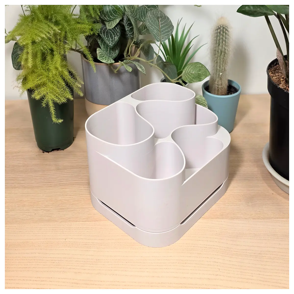 Multi Tiered Succulent Planter with Drainage Holes Plant Pot Indoor Garden Greenery Decor Flower Growing