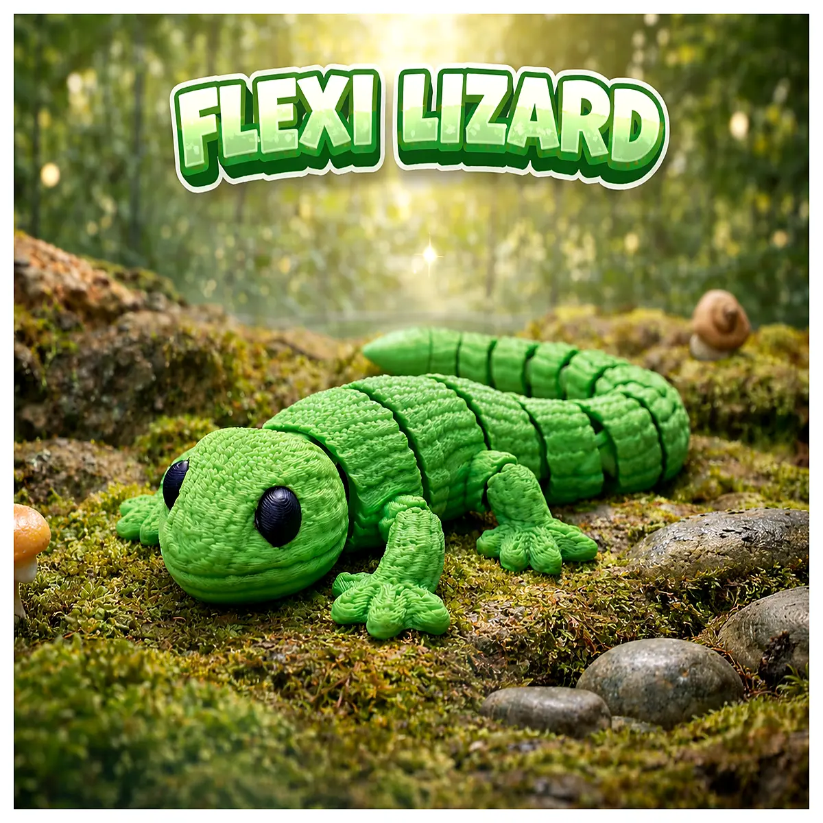 Moving Knit Lizard Model Toy Printed Realistic Pet Desktop Decoration Puzzle Toy Gift