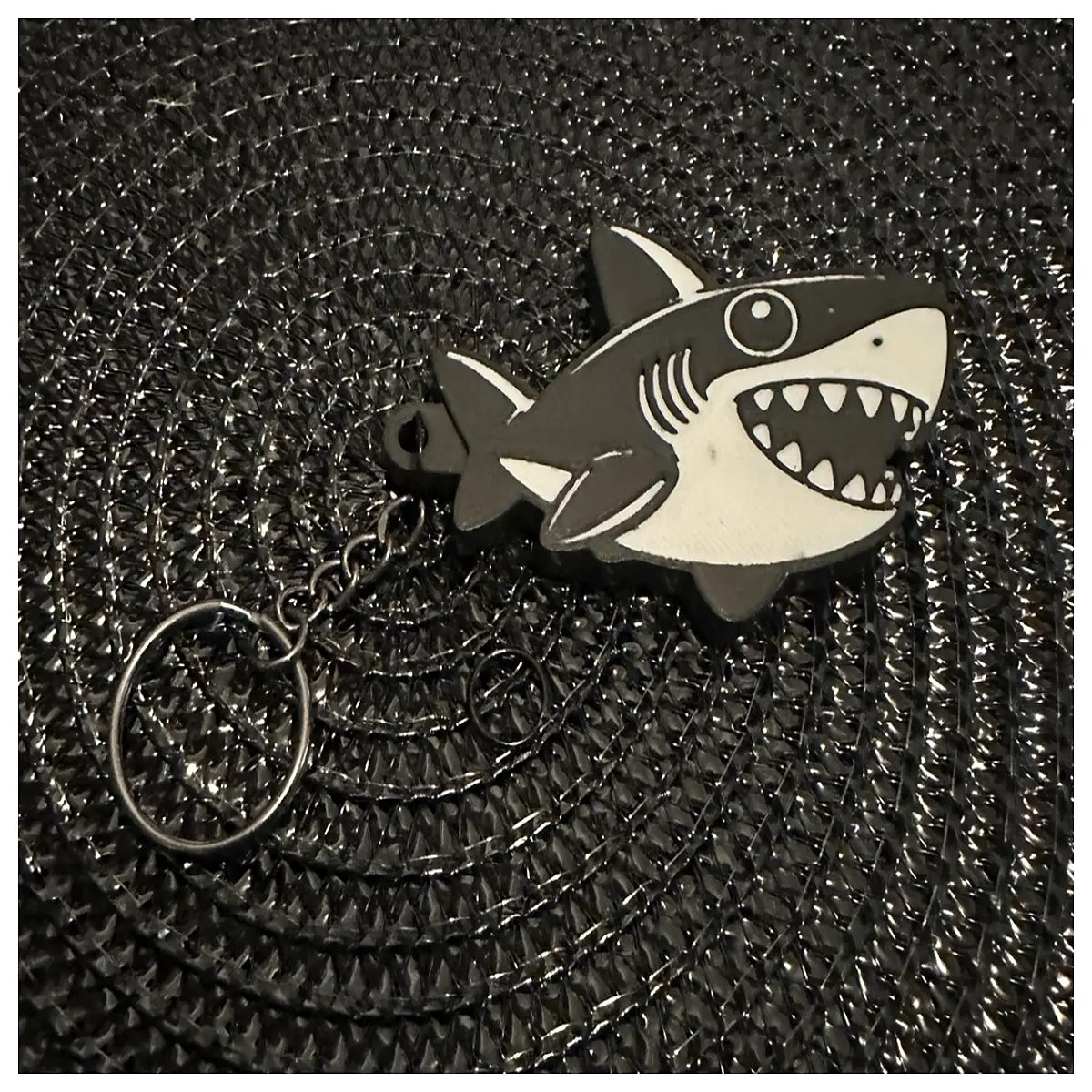 cute shark keychain for women men metal alloy bag charm durable zipper puller funny animal pendant gift