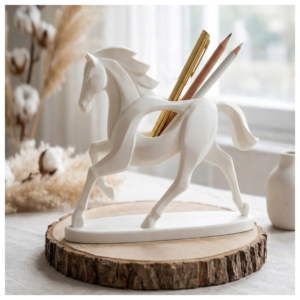 Nordic Mustang Dynamic Pencil Case Kids Stationery Drawing Holder Multi Function Pencil Box Creative Children Gift Pencil Storage