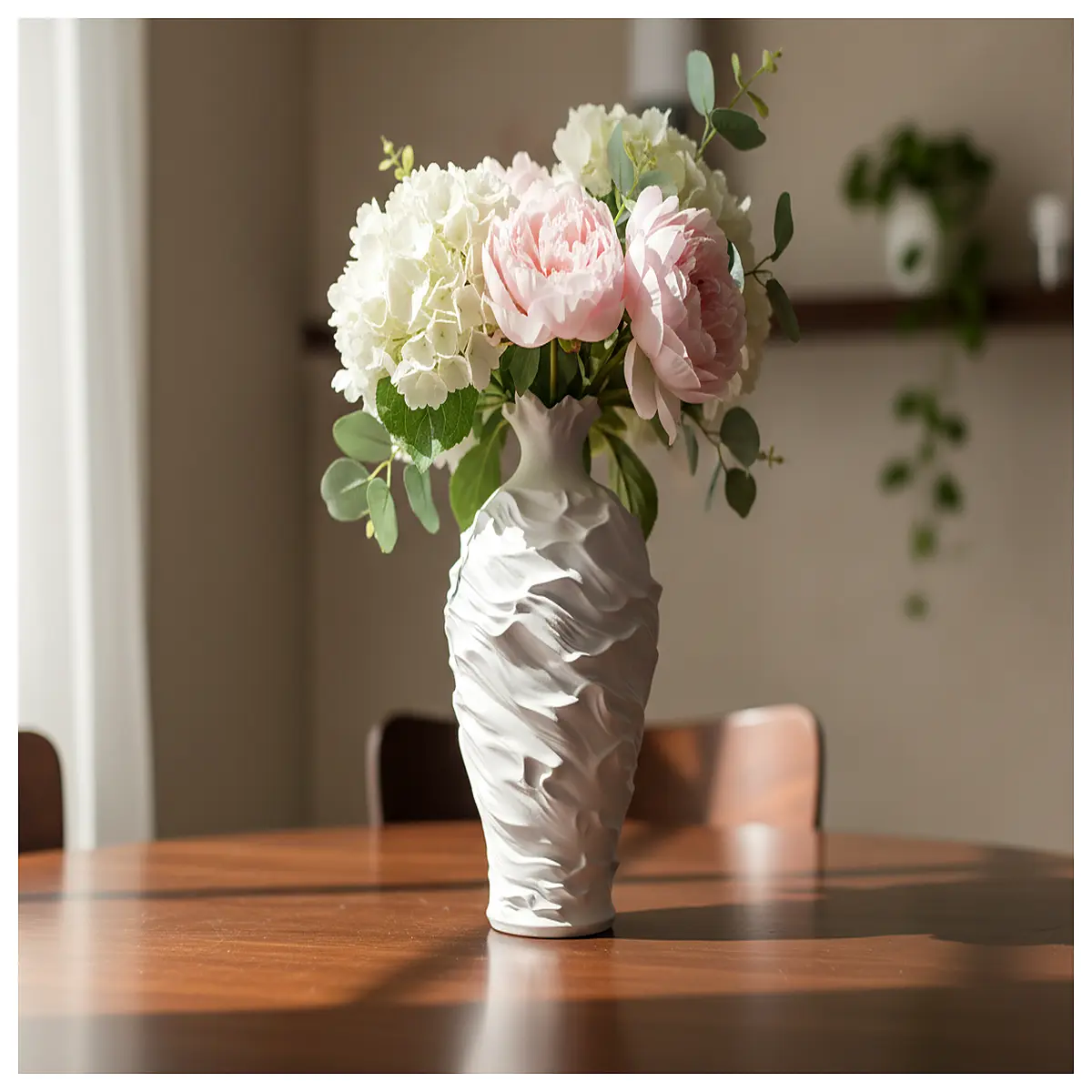 textured ceramic vase modern home decor rustic farmhouse table centerpiece tall glass vase for dried flowers living room