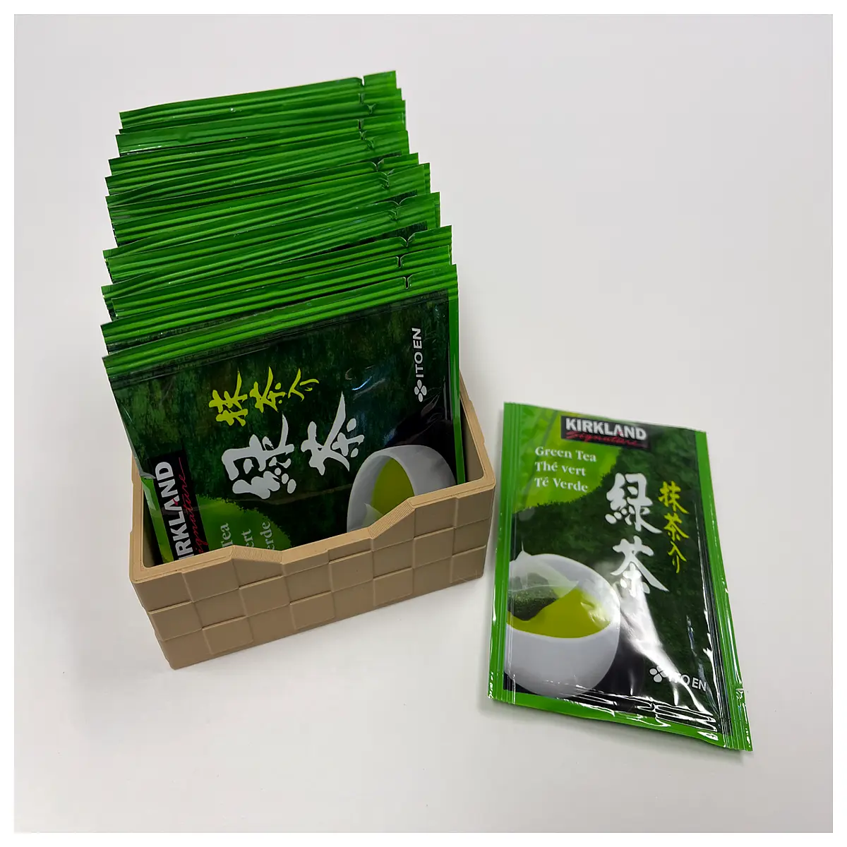 Kirkland Green Tea Stand Holder Desktop Organizer Tea Cup Rack Display Drink Support Green Tea Lovers