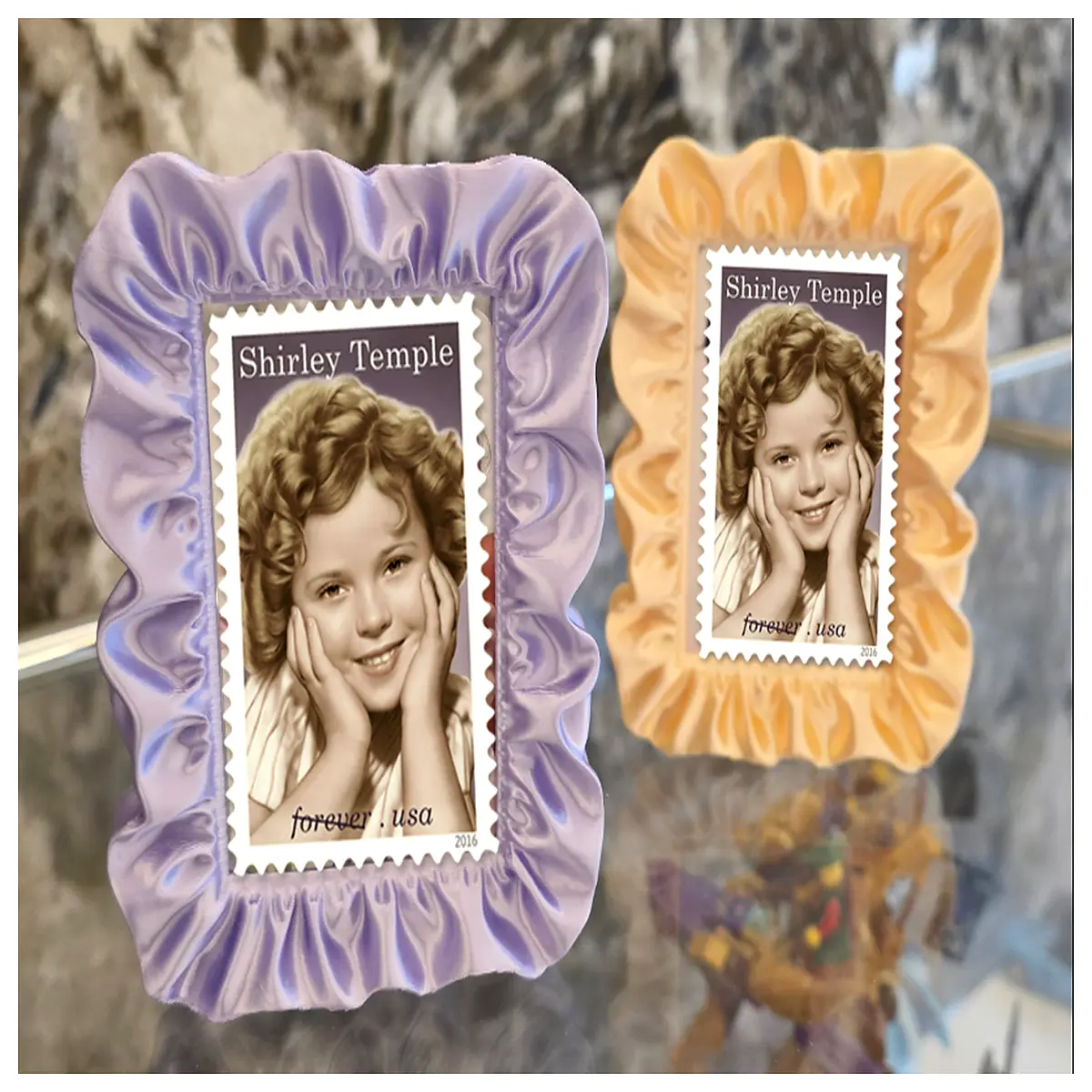 Silk 3 Inch Mini Photo Holder Case Decorative Photo Frame Friends Creative Display Item Festive Decor