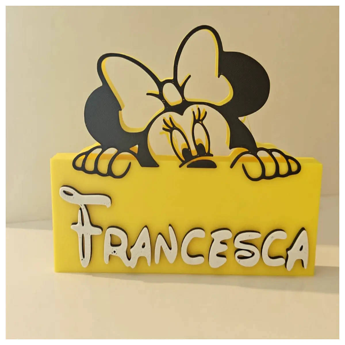 Nameplate Decoration Name Sign Desktop Ornament Cute Cartoon Accessory Mini Figurine