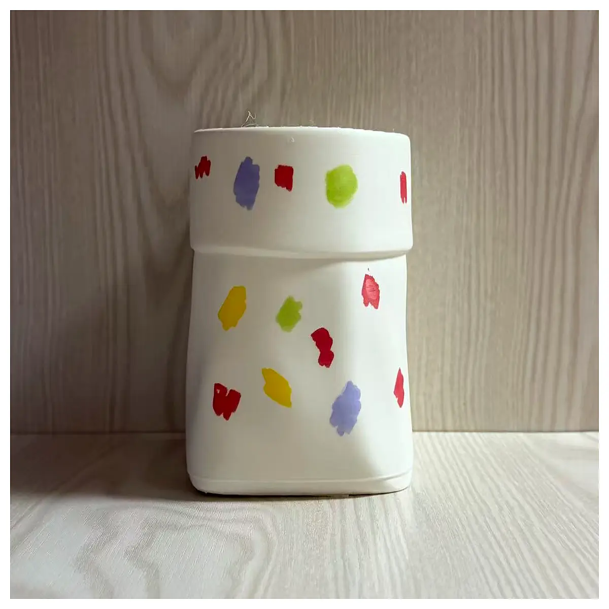 Rainbow Dot Small Square Can Pet Food Storage Container Cat Food Dog Food Can Airtight Proof Cute Small Container Multi Purpose