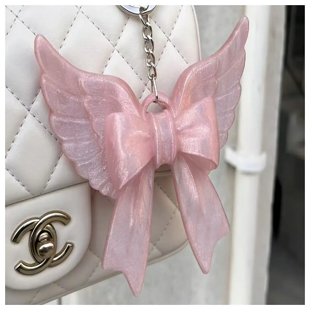 Angel Keychain Wings Charm Bag Ornament Anime Collectible Keychains Decorative Gift