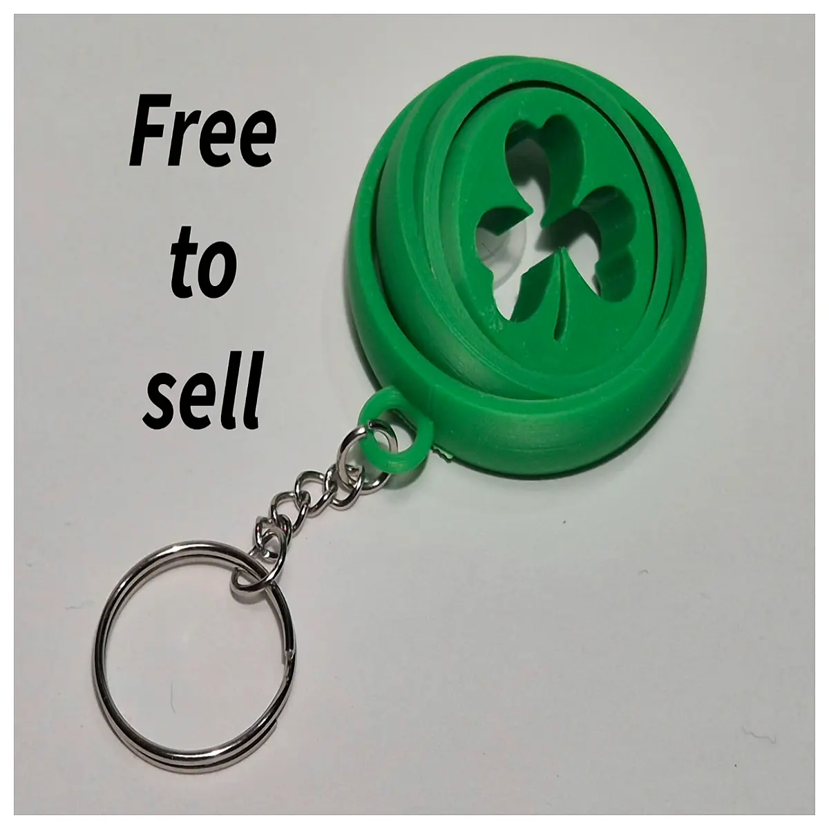 Three Leaf Spin Gyro Keychain Stress Relief Toy Lucky Charm Anxiety Relief Rotating Gift