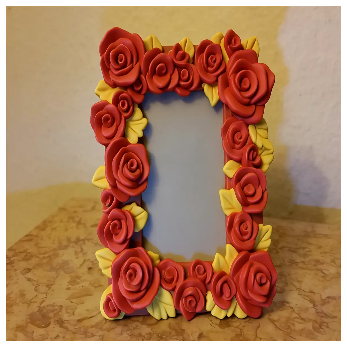 Rose Photo Frame Wedding Decor Anniversary Gift Romantic Keepsake Floral Photo Prop Rose Flower Frame
