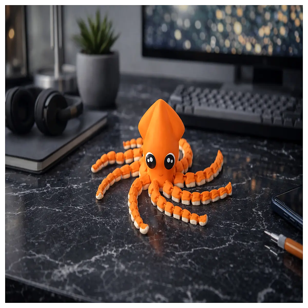 Active Octopus Toys Stress Relief Gadget Moving Joint Desktop Companion Fidget Toys Brain Teaser Fun